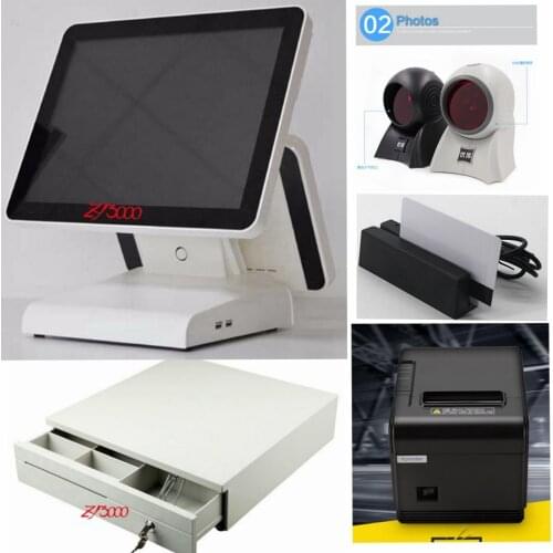 Pos computer/ cash register with 58 mm pos printer cash drawer for retail/restaurant pos system