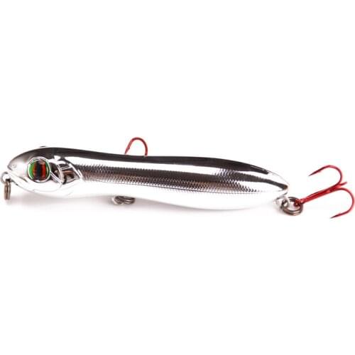 1pcs 10.5cm 16g Snake Head Pencil Bait Sea Fishing Lure 3D Eyes Plastic Wobbler Floating Crankbait with Artificial Hooks