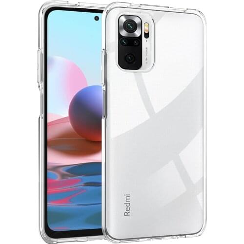 Transparent Shockproof Back Cover for Xiaomi Redmi Note 10 / 10S / 10 Pro / Pro Max TPU Soft Crystal Clear Silicone Phone Cases