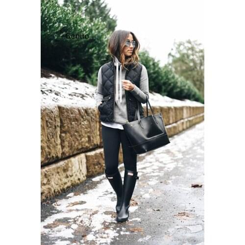 Slim Down Cotton Womens Jacket Sleeveless Puffer Vest waistcoat Winter Coat