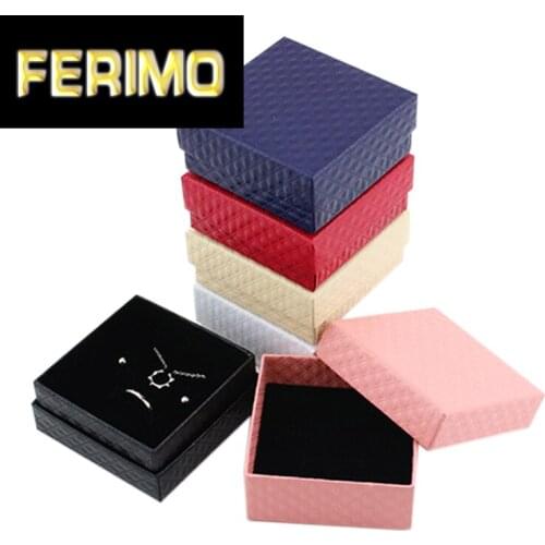 Retail Cardboard Jewelry Set Gift Box Ring Necklace Bracelets Earring Gift Packaging Boxes With Sponge Inside Rectangle Boxes