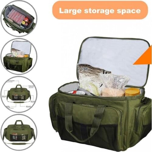 With Shoulder Belt Universal Outdoor Sports Pack Fishing Lures Storage Bag Green Fishing Bag Square for Angling