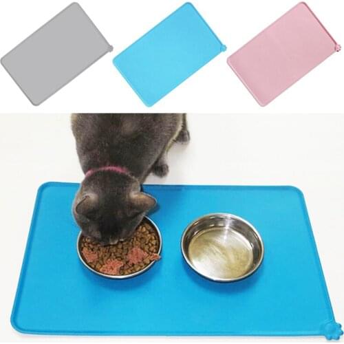Pets Silicone Placemat Waterproof Puppy Dog Cat Feeding Mats Dogs Car Mat Cushion Bed Feeding Water Food Bowl Tablecloth Pet Tab