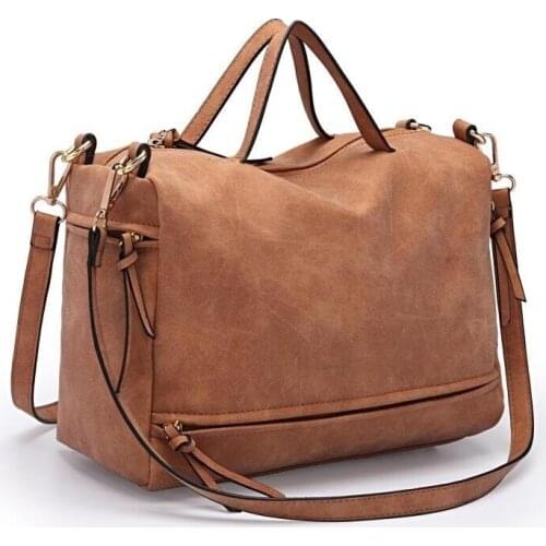 2021 Brand Fashion Female Shoulder Bag Nubuck Leather women handbag Vintage Messenger Bag Motorcycle Crossbody Bags Women Bag