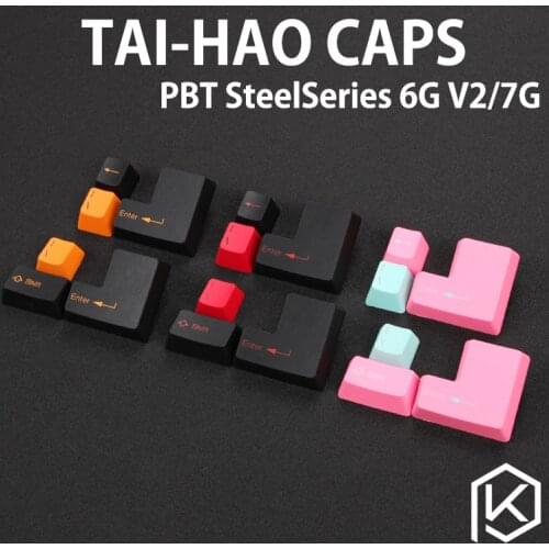 Taihao pbt double shot keycaps modifier for mechanical keyboard steelseries 6g v2 7g miami diablo black orange red big ass enter