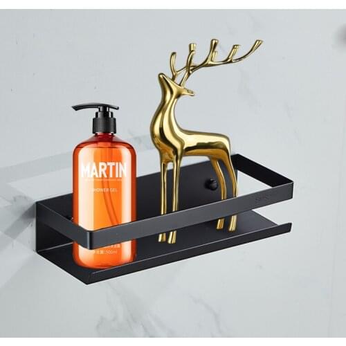 Bathroom Corner Shelf Black/Chrome Stainless Steel Kitchen Shelf Shower Rack Storage Organizer Paper Holder Bathroom Accessory