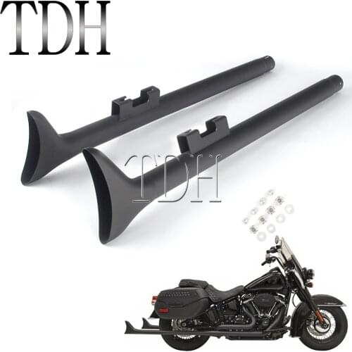 For Harley Touring FLHT FLHX FLTR FLHR Retro Black Motorcycle 33'' Exhaust Muffler Road King Electra Road Street Glide 1995-2016