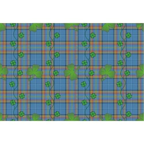 Green Clover Vine Blue Lattice Photography Background Family Party Decor Photo Booth Studio Pro