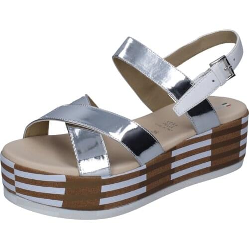 TREDYS sandals women synthetic leather silver