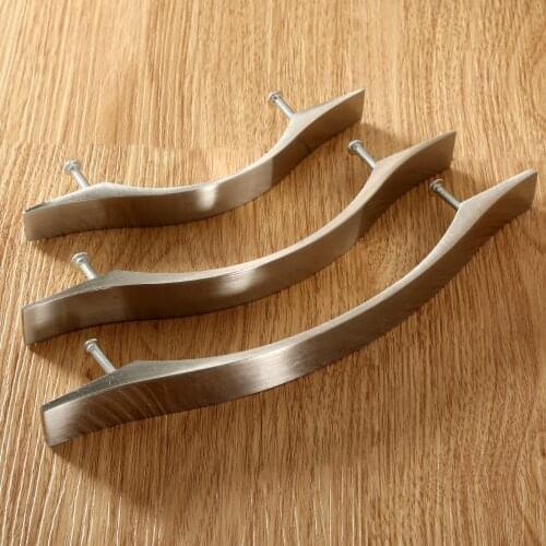 1Pc Modern Aluminum Alloy Furniture Bathroom Kitchen Door Knobs Wardrobe Cabinet Cupboard Closet Drawer Pull Handle 96/128/160mm