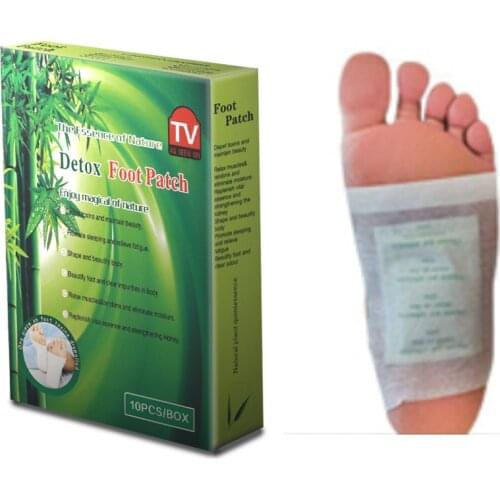 1box=10pcs Original Factory Bamboo Detox Foot Patch With Adhesive Sheets Detox Foot Pads Release Toxins Health Care Massage
