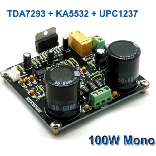 100W TDA7293 Mono High Power Single Channel Audio Power Amplifier Board KA5532 UPC1237 Integrated HIFI Home Theater DIY AMP