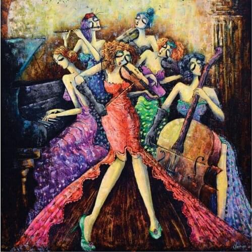 At Jigsaw Puzzle 1000 Pcs Ladies Orchestra For Adult&Kids Toy Educational Entertaintment Landscape Fun Nature Games