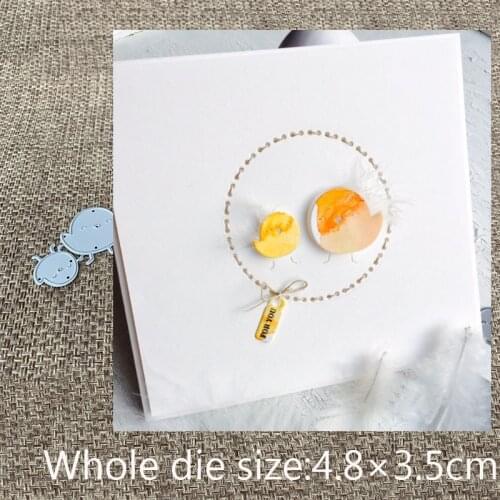 New Design Craft Metal Cutting Die cut dies 2pcs lovely chick chicken scrapbook Album Paper Card Craft Embossing die cuts