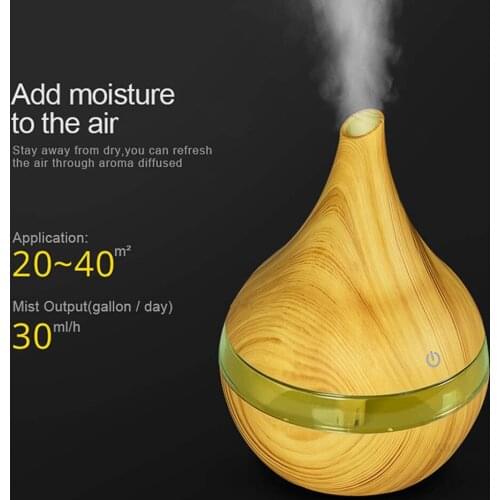300ml Automobile Wooden Ultrasonic Air Humidifier USB Electric Aroma Essential Oil Air Diffuser Aromatherapy Cold Mist Decors