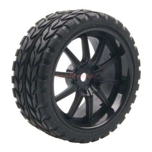 New 4PCS Rubber RC Racing Tires Car On Road Wheel Rim Fit For HSP HPI 9085 ALL 1/10 HSP 94123/94122/94103/D4/D3