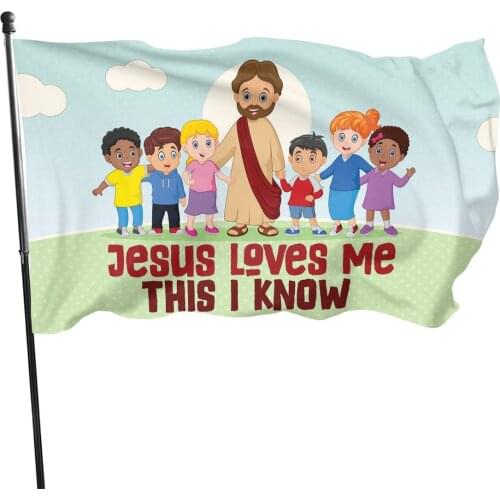 90x150cm Christian I Love Jesus flag Jesus loves me for decoration
