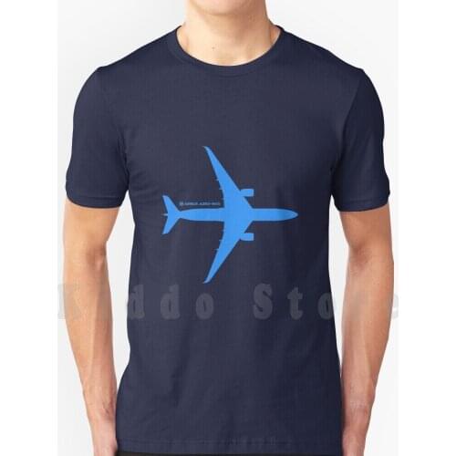 A350 - Light Blue Design T Shirt Diy Big Size 100% Cotton A350 Airbus A350 900 900 Xwb A350Xwb Jet Airplane Plane Airplane