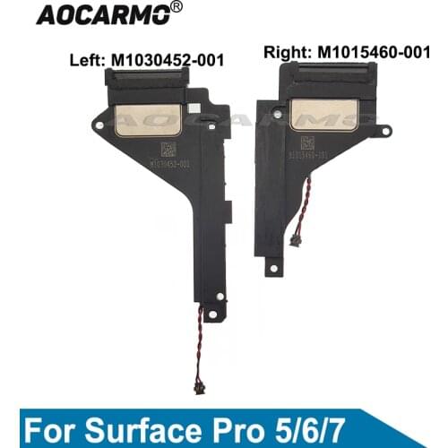 Aocarmo Right And Left Speaker Loudspeaker For Microsoft Surface Pro 5 6 7 Pro5 1796 Horn Sound Flex Cable Replacement Part
