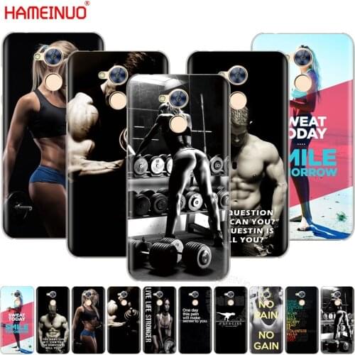Fitness BodyBuilding motivation man girls Cover phone Case for Huawei Honor V10 4A 5A 6A 6C 6X 7X 8 9 NOVA 2 2S PLUS LITE