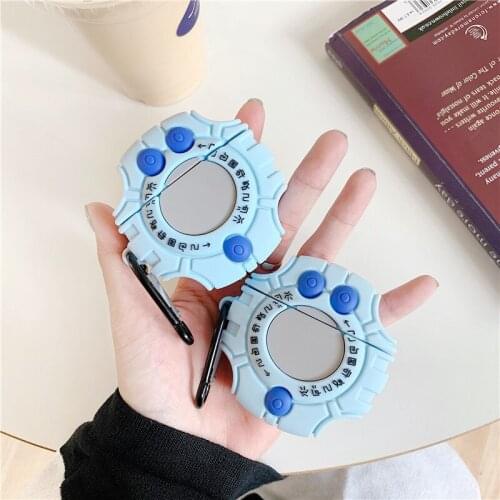 For AirPods Apple Case Digimon Adventure Digivice Headphone Case Airpods 2 Silicone Case Protector Cover Coque