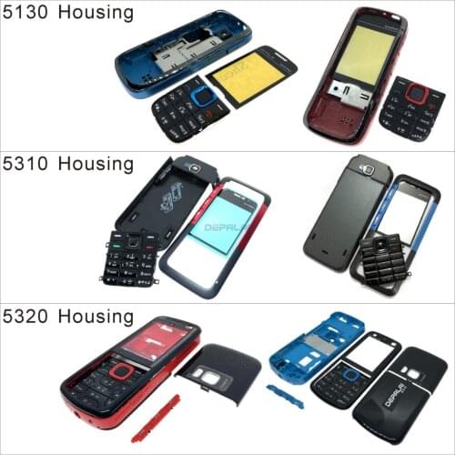 New Full Phone Housing Cover Case Keypad For Nokia 5130 5310 5320 Back cover red blue black