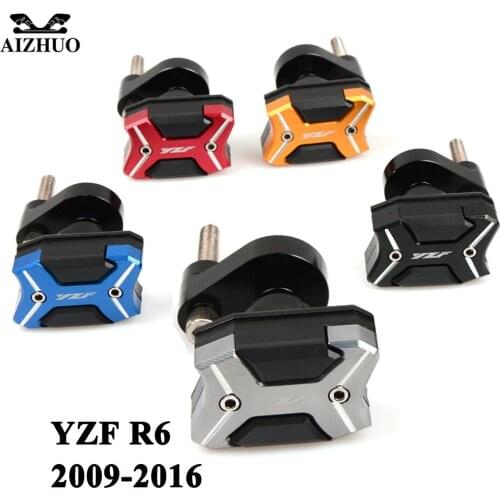 For Yamaha YZF R6 2009 2010 2011-2016 CNC Aluminum Motorcycle Frame Slider Pads Engine Case Sliders Protector Frame Engine Guard