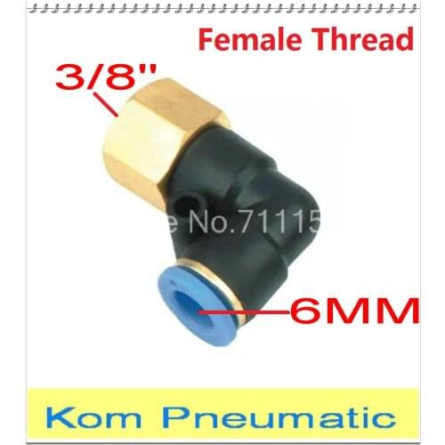 Fedex Free Shipping L Female Elbow PLF 6MM Tube Push in 3/8" Thread One Touch Air Fitting Joint Coupler Pipe Connect PLF 6-03