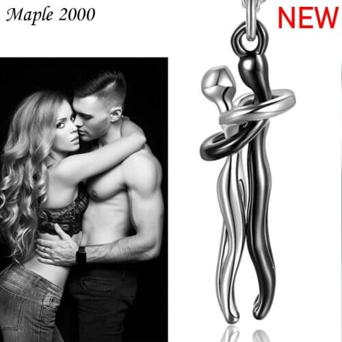 Hot Sale Hug Necklace Couples Pendant Necklace Straight White Expression Emotion Jewelry Gift Fashion Punk Street Style