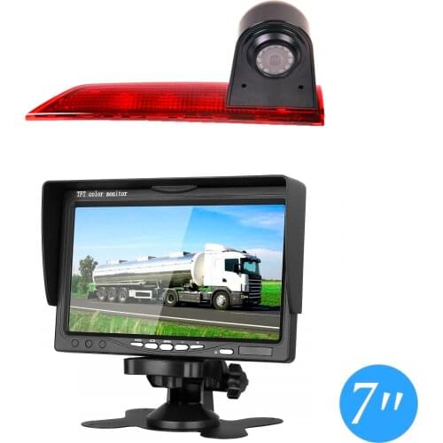 Misayaee HD 720P 3rd Brake Light Camera Replace stop lights +7.0'' Monitor for FORD Transit Custom 2012-2019 Night Vision Camera