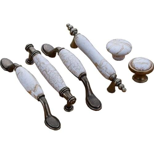 Ceramic Cabinet Handle Furniture Handle Kitchen Handle Pulls Drawer Knobs Cupboard Pulls Antique Furniture Hardware