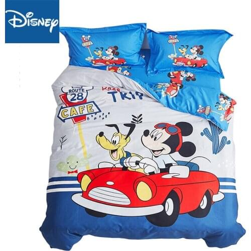 Mickey mouse Bedding set for kids bed decor double size duvet covers single bedspread flat sheet 4pcs free shipping home textile