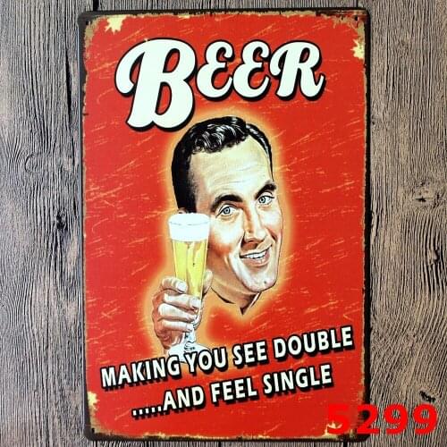 Hot sales "BEER HELPING UGLY PEOPLES" Tin signs movie poster Art House Cafe Bar Vintage Metal Painting wall stickers home decor