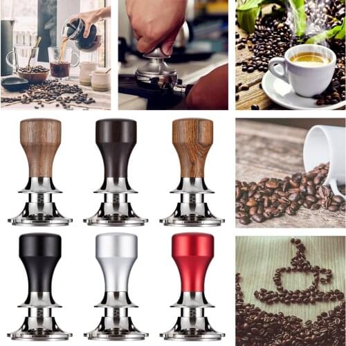 Stainless Coffee Tamper 58.5mm Flat Base Espresso Coffee Powder Press Hammer