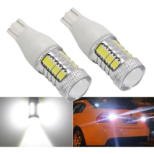 NHAUTP 2Pcs T15 LED Bulbs 921 W16W Car LED Reverse Lights Super Bright Auto Back-up Lamp 12V