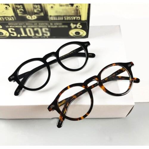 Johnny Depp Glasses Men Retro Optical Glasses Frame Women Computer Goggles Brand Design Vintage Classsics Acetate Frame With Box