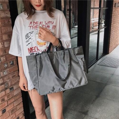 Casual Nylon Large Capacity Tote Women Shoulder Bags Designer Shoulder Bags Simple Crossbody Bag Lady Big Shopper Bag Purse 2021