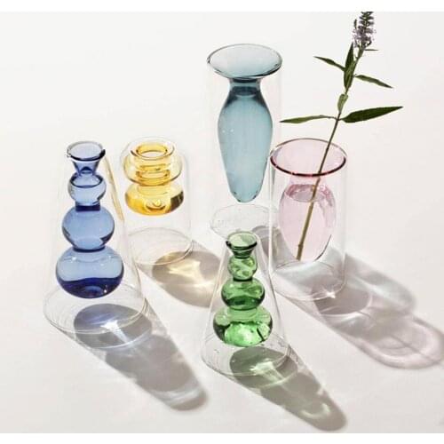 Modern Bonsai Flower Vase Novelty Planter Pot Home Office Room Decoration Hydroponics Vase Glass Planter