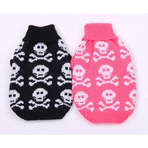 Cat Dog Sweater Jumper Skulls Jacquard Pet Puppy Coat Jacket Warm Jumper Clothes For Dogs Cats Small Medium