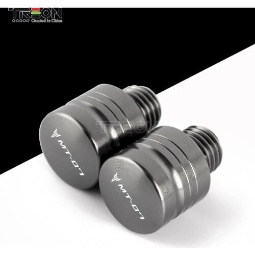 2019 NEW 2Pcs Universal Motorcycle CNC Aluminum M10X1.25 CNC Mirror Hole Plug Screw for mt07 fz07 2014 2015 2016 2017 2018 2019