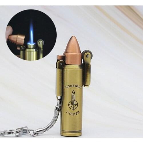 Bullet Torch Turbo Lighter Metal Butane Cigar Lighter Retro Gas Cigarette 1300 C Windproof Lighter Smoking Accessories