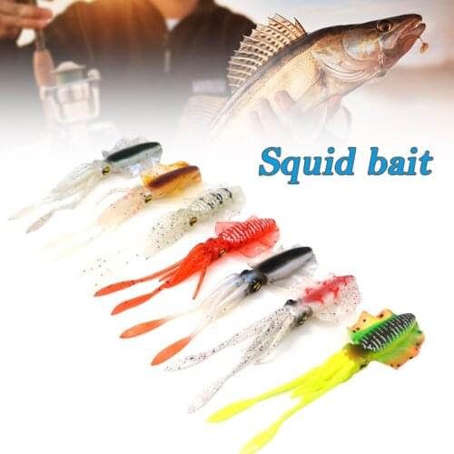 1pc 15.5cm 15g Fishing Squid Lure Soft Pvc Baits Swimbait Luminous Tackle Jerkbait For Sea Fishing Wobbler Bait