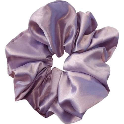 1pc Solid Color Hair Rope Hair Scrunchy Vintage Elastic Satin Hair Tie Ponytail Holder For Girls & Women Hair Accessories