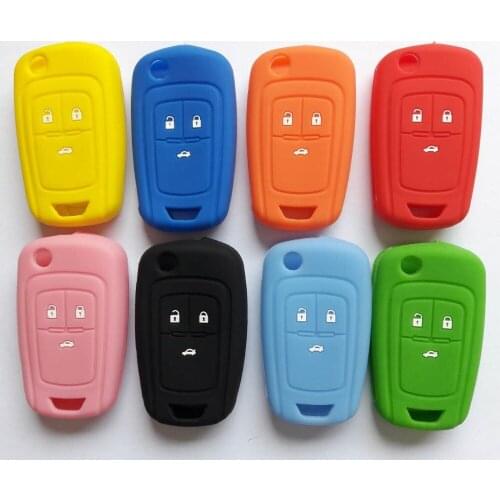 20pcs Soft silicone cover Remote Key FOB for Opel 3 button Vauxhall Astra Insignia Zafira Flip Folding Holder Jacket