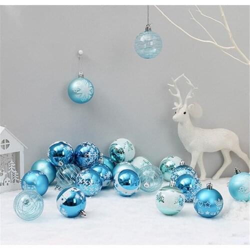 24pcs Christmas Balls Christmas Tree Ornaments Balls xmas decorations Hanging Tree Pendants New Year Gift Ball Hanging Ornament