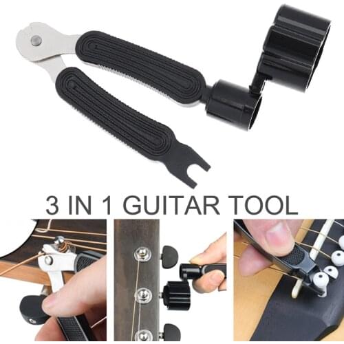 3 in 1 Guitar Peg String Winder + String Pin Puller + String Cutter Guitar Tool Set Multifunction Guitar Accessories