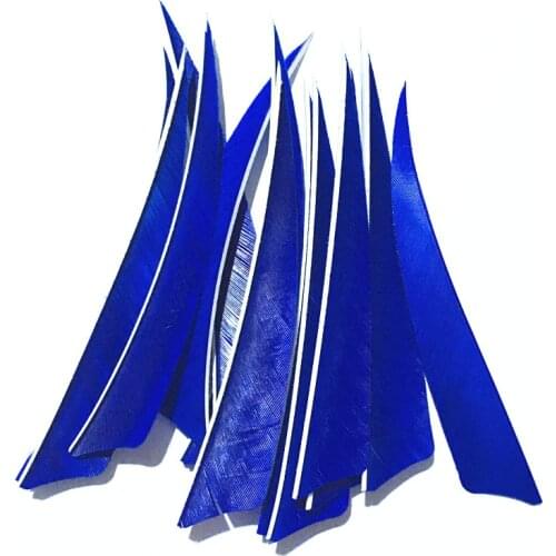 50Pcs 5Inch Right Feather 9Colors Shield Turkey Feathers Arrow Feather Fletching For Wooden/Bamboo/Carbon Arrow For Archery