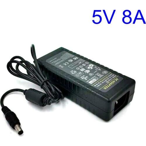 5V8A 5.5*2.5/5.5*2.1 mm switching power supply charger 5V 8A 40W AC DC Adaptor SPU