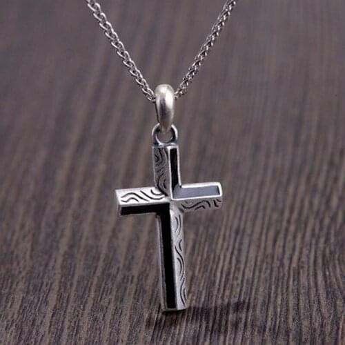 925 Sterling Silver Cross Pendants Of Jesus Christ Male Women Personalized Simple Christian Jewelry