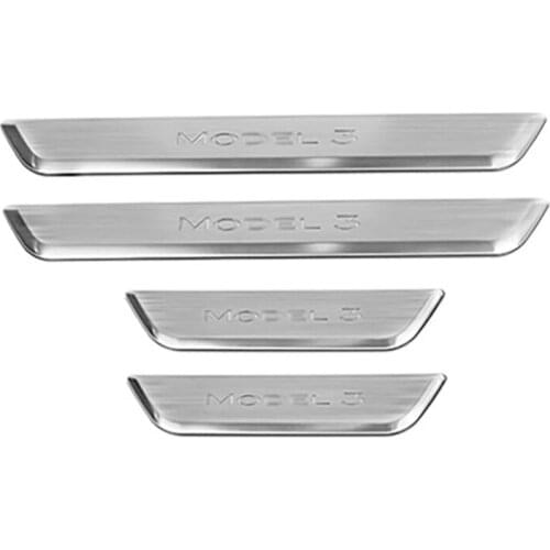 For Tesla Model 3 Auto Accessories Door Sill Protector Threshold Decoration Luminous Threshold Decoration